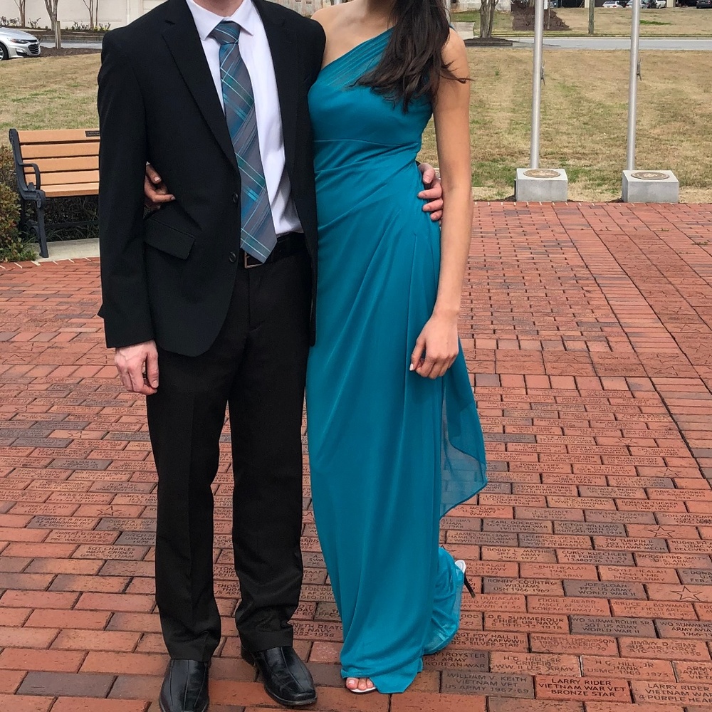 Teal/Oasis One Shoulder Gown/Bridesmaid dress